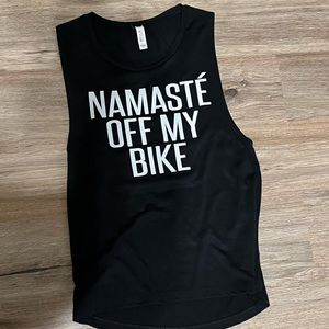 Bella Canvas Workout tank - namasté off my bike